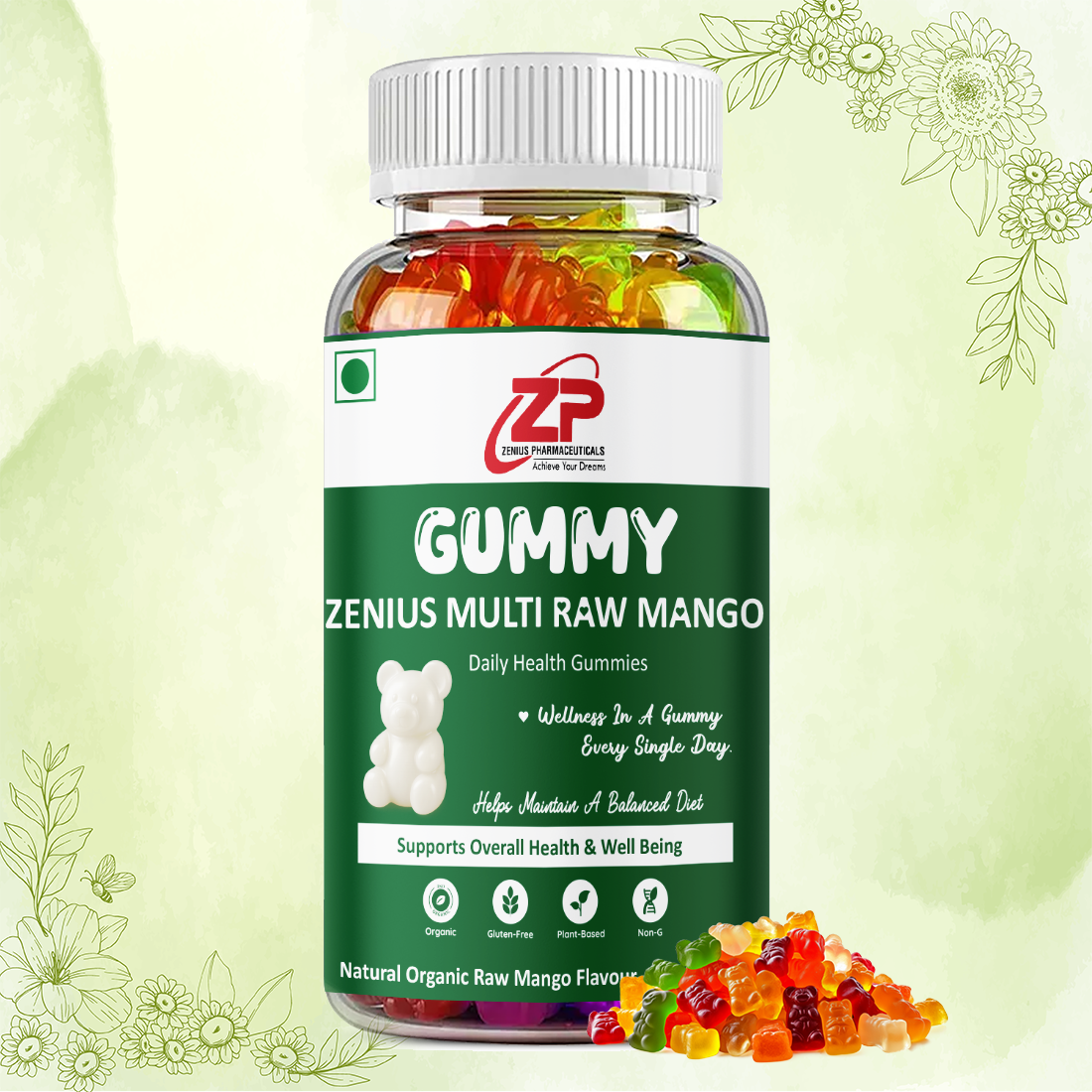 Zenius Multi Raw Mango Gummies