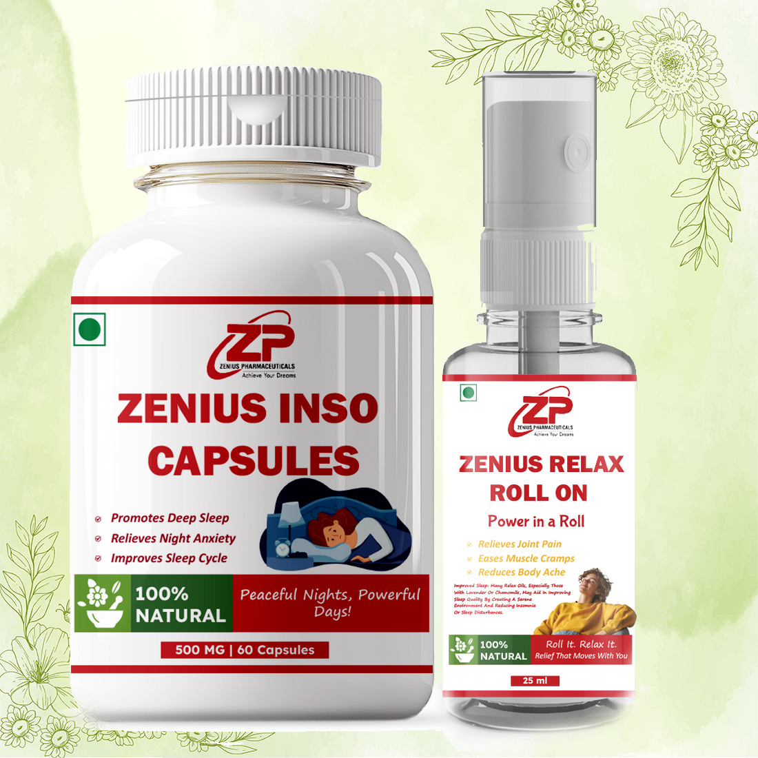 Zenius Relax Roll on kit